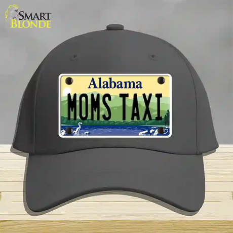 Moms Taxi Alabama Novelty License Plate Hat Cotton / Charcoal