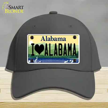 I Love Alabama Novelty License Plate Hat Cotton / Charcoal