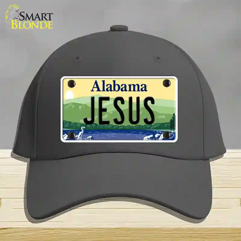 Jesus Alabama Novelty License Plate Hat Cotton / Charcoal