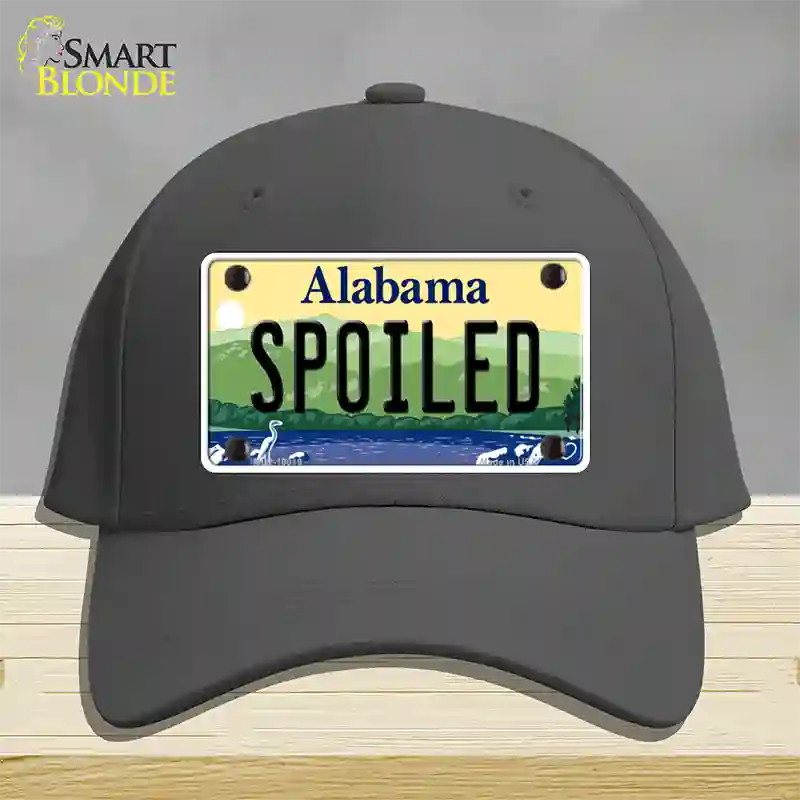 Spoiled Alabama Novelty License Plate Hat Cotton / Charcoal