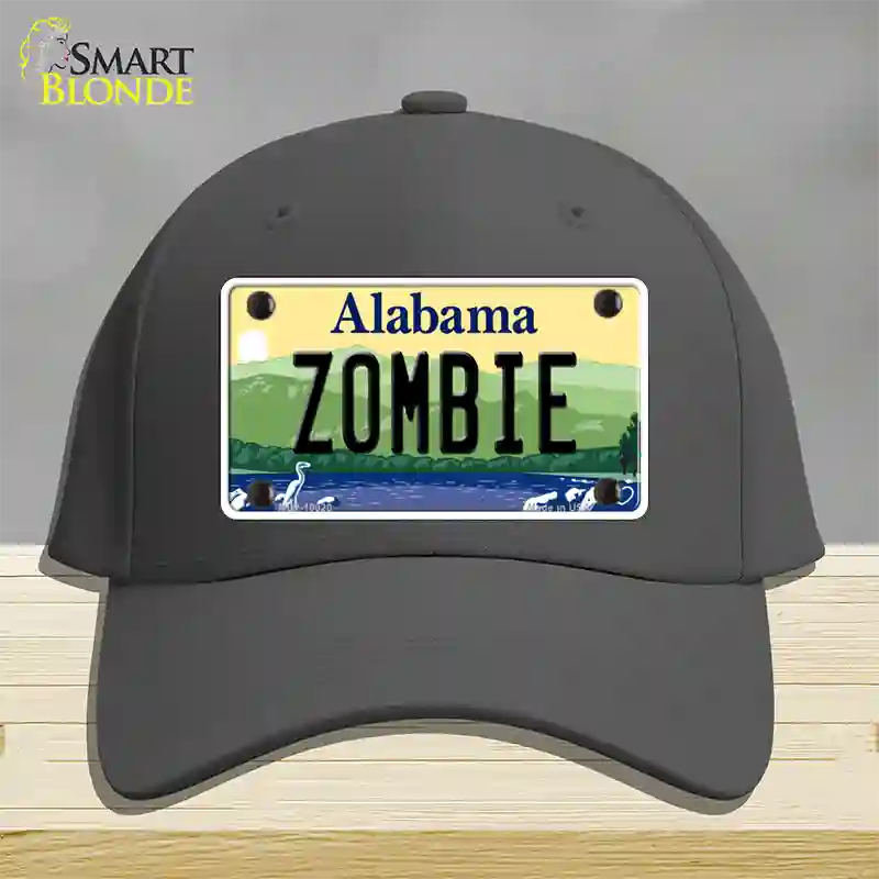 Zombie Alabama Novelty License Plate Hat Cotton / Charcoal