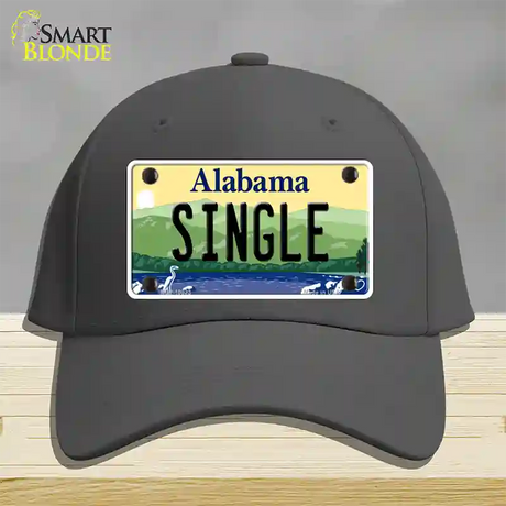 Single Alabama Novelty License Plate Hat Cotton / Charcoal