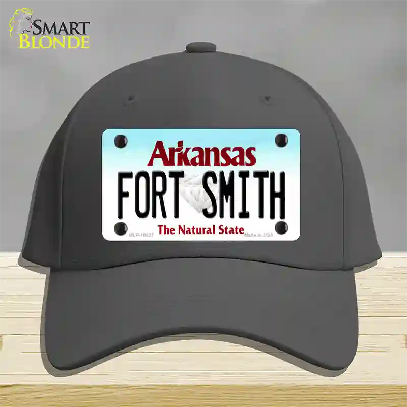 Fort Smith Arkansas Novelty License Plate Hat Cotton / Charcoal