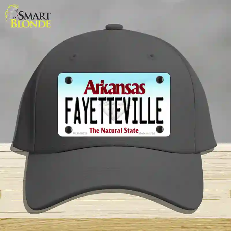 Fayetteville Arkansas Novelty License Plate Hat Cotton / Charcoal