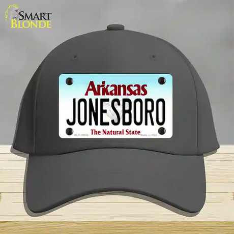 Jonesboro Arkansas Novelty License Plate Hat Cotton / Charcoal