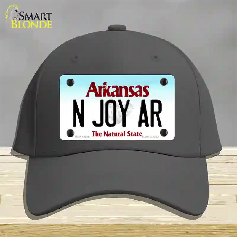 N Joy AR Arkansas Novelty License Plate Hat Cotton / Charcoal