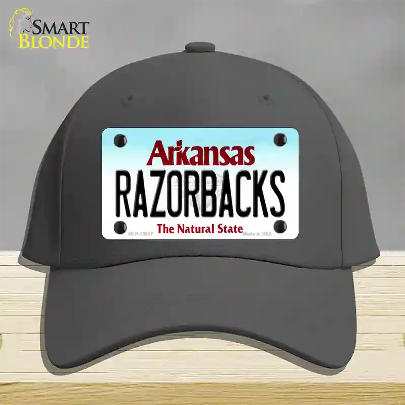 Razorbacks Arkansas Novelty License Plate Hat Cotton / Charcoal