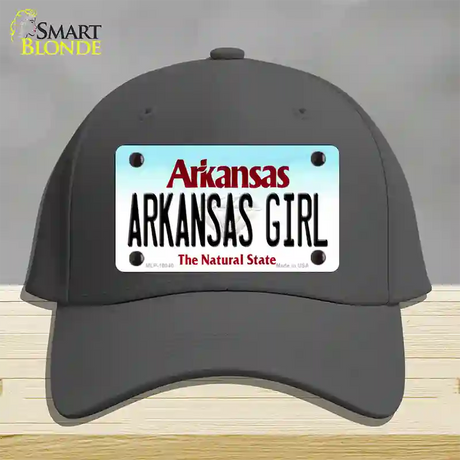 Arkansas Girl Arkansas Novelty License Plate Hat Cotton / Charcoal