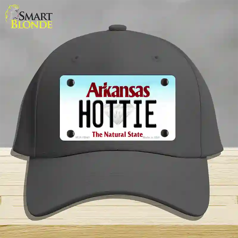 Hottie Arkansas Novelty License Plate Hat Cotton / Charcoal