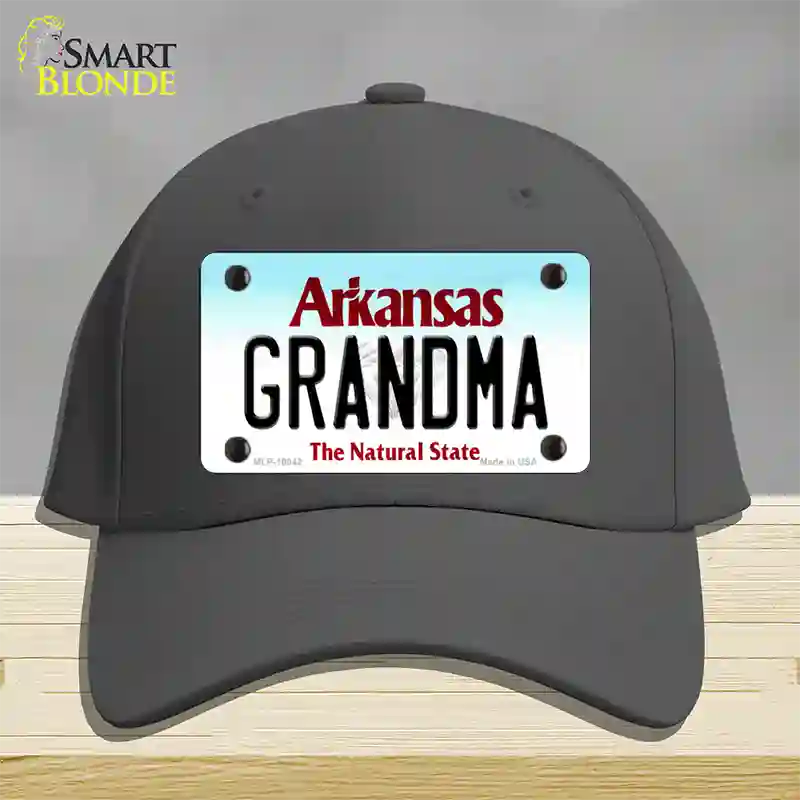 Grandma Arkansas Novelty License Plate Hat Cotton / Charcoal