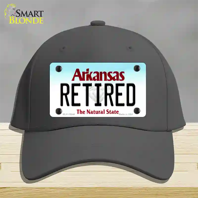 Retired Arkansas Novelty License Plate Hat Cotton / Charcoal