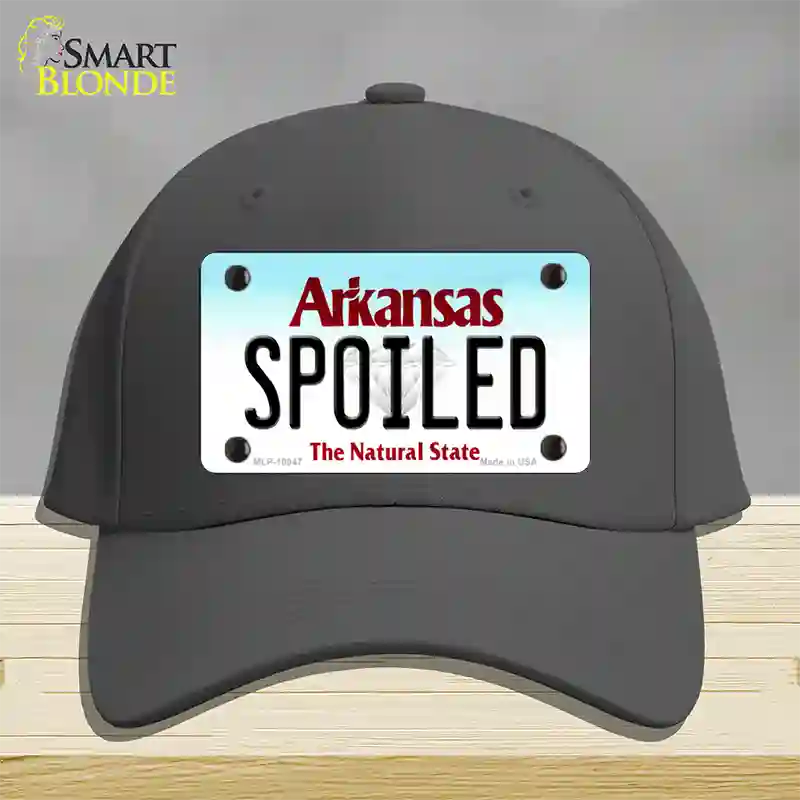 Spoiled Arkansas Novelty License Plate Hat Cotton / Charcoal