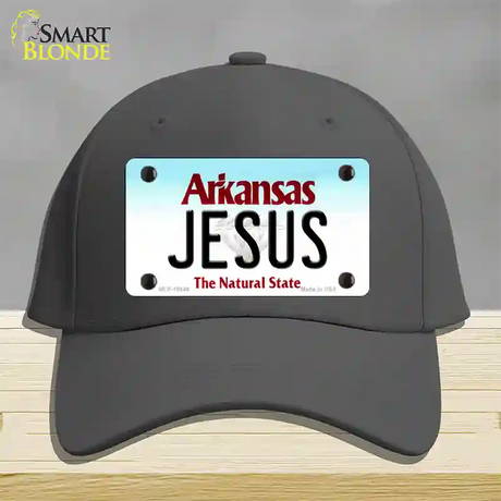 Jesus Arkansas Novelty License Plate Hat Cotton / Charcoal