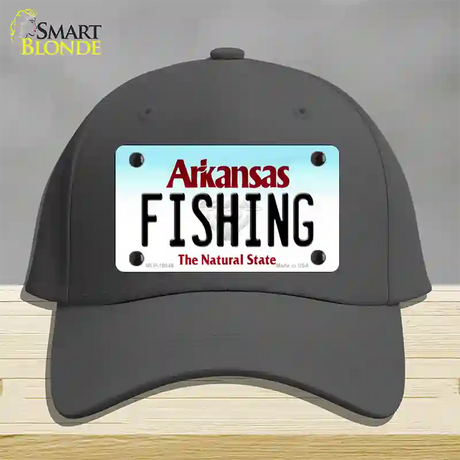 Fishing Arkansas Novelty License Plate Hat Cotton / Charcoal