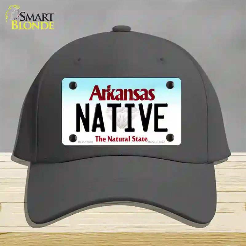 Native Arkansas Novelty License Plate Hat Cotton / Charcoal