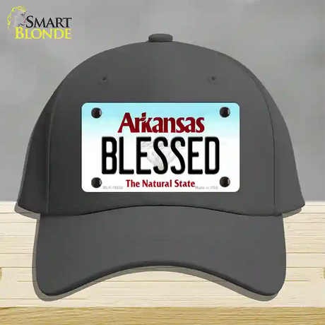 Blessed Arkansas Novelty License Plate Hat Cotton / Charcoal