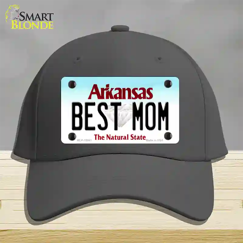 Best Mom Arkansas Novelty License Plate Hat Cotton / Charcoal