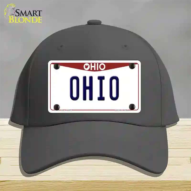 Ohio Maroon Novelty License Plate Hat Cotton / Charcoal