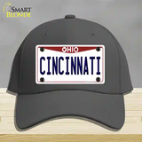 Cincinnati Ohio Novelty License Plate Hat Cotton / Charcoal