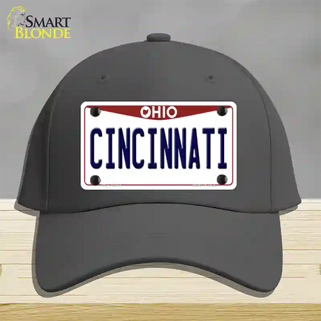 Cincinnati Ohio Novelty License Plate Hat Cotton / Charcoal