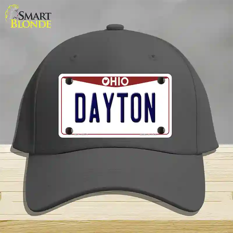 Dayton Ohio Novelty License Plate Hat Cotton / Charcoal