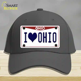 I Love Ohio Novelty License Plate Hat Cotton / Charcoal