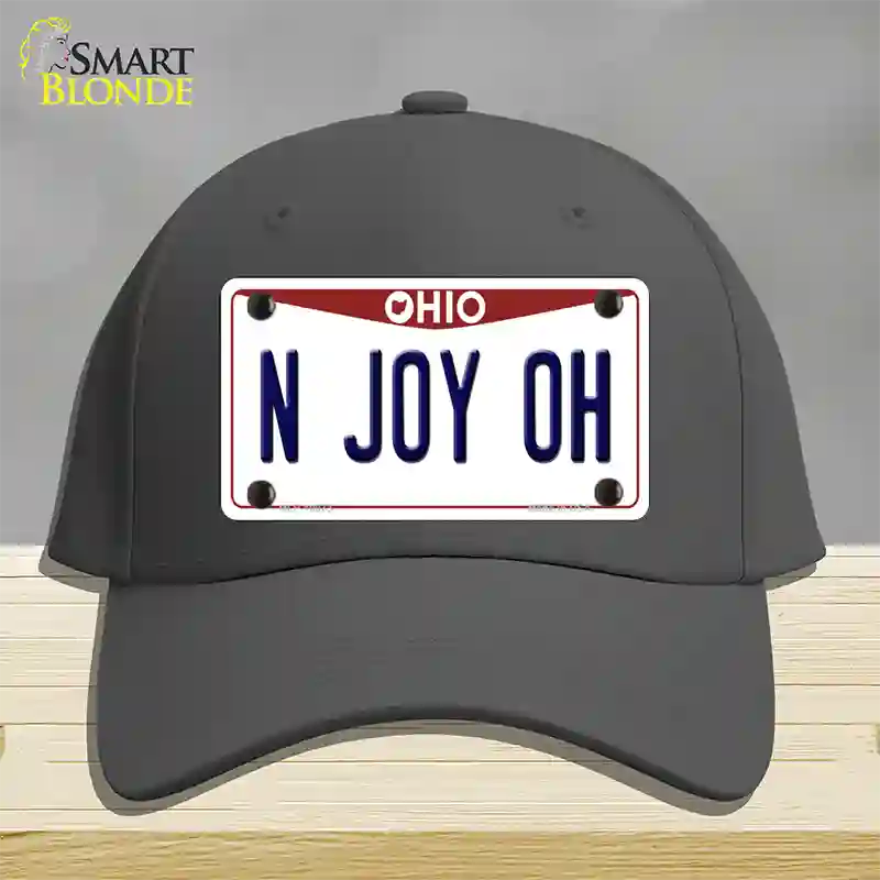 N Joy OH Ohio Novelty License Plate Hat Cotton / Charcoal