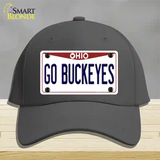 Go Buckeyes Ohio Novelty License Plate Hat Cotton / Charcoal