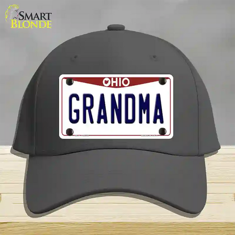 Grandma Ohio Novelty License Plate Hat Cotton / Charcoal