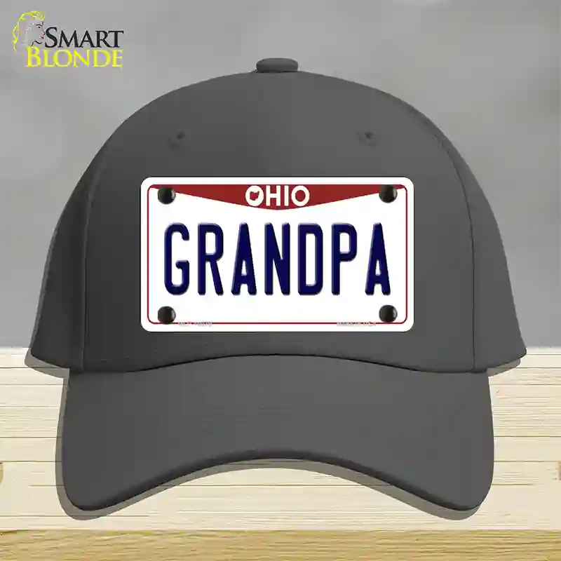 Grandpa Ohio Novelty License Plate Hat Cotton / Charcoal