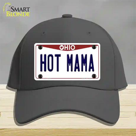 Hot Mama Ohio Novelty License Plate Hat Cotton / Charcoal