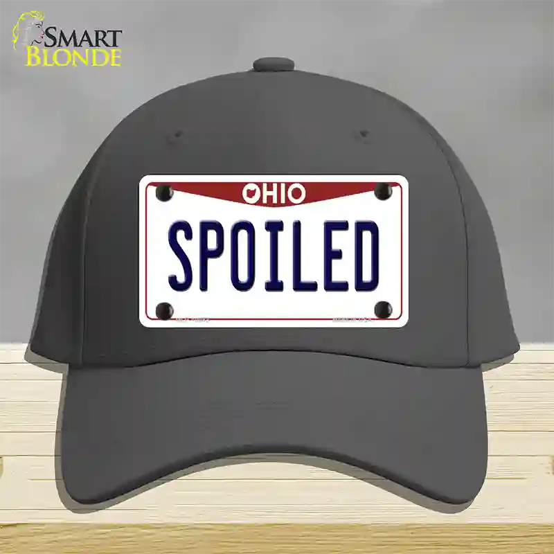 Spoiled Ohio Novelty License Plate Hat Cotton / Charcoal