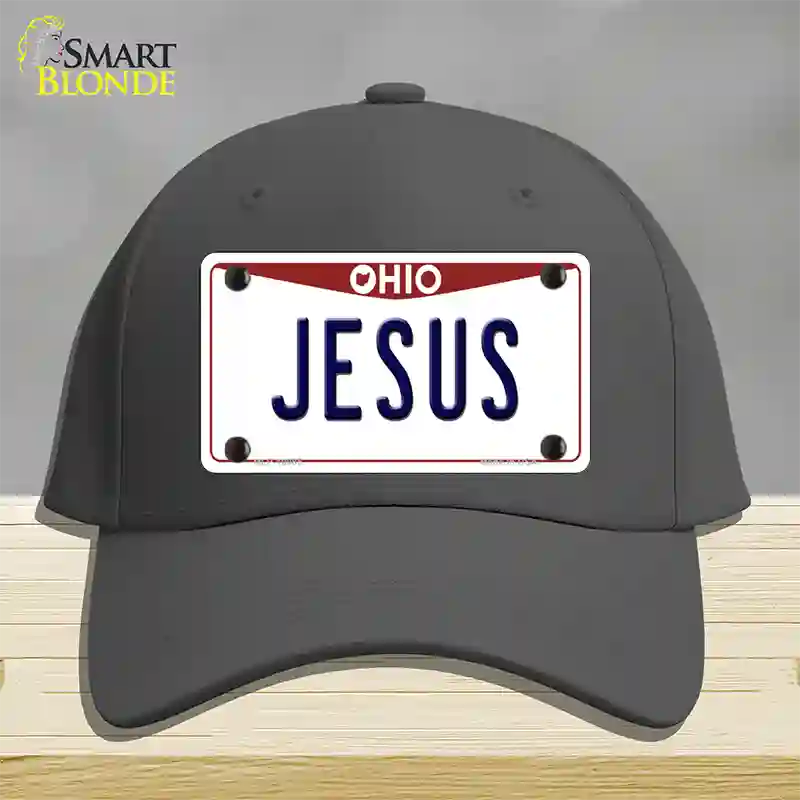 Jesus Ohio Novelty License Plate Hat Cotton / Charcoal