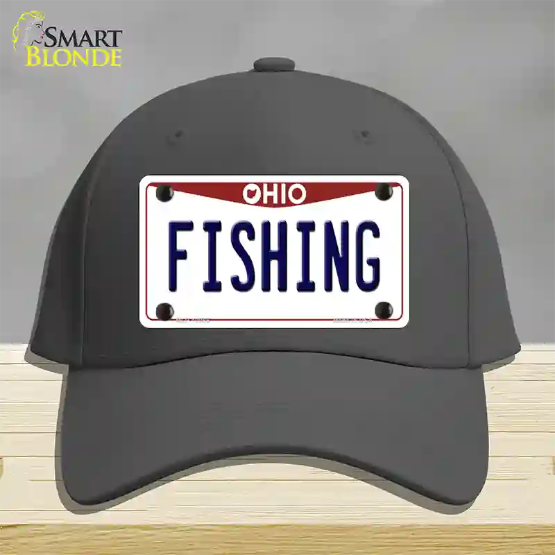 Fishing Ohio Novelty License Plate Hat Cotton / Charcoal