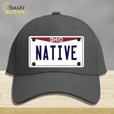 Native Ohio Novelty License Plate Hat Cotton / Charcoal