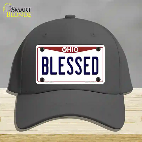 Blessed Ohio Novelty License Plate Hat Cotton / Charcoal