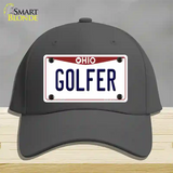 Golfer Ohio Novelty License Plate Hat Cotton / Charcoal