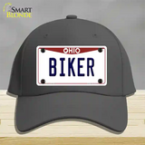 Biker Ohio Novelty License Plate Hat Cotton / Charcoal