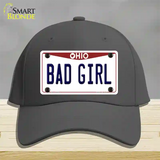 Bad Girl Ohio Novelty License Plate Hat Cotton / Charcoal