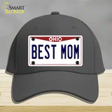 Best Mom Ohio Novelty License Plate Hat Cotton / Charcoal