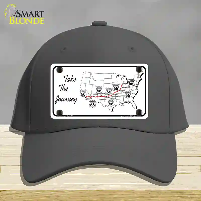 Take The Journey Novelty License Plate Hat Cotton / Charcoal