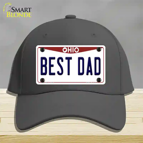 Best Dad Ohio Novelty License Plate Hat Cotton / Charcoal