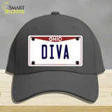 Diva Ohio Novelty License Plate Hat Cotton / Charcoal