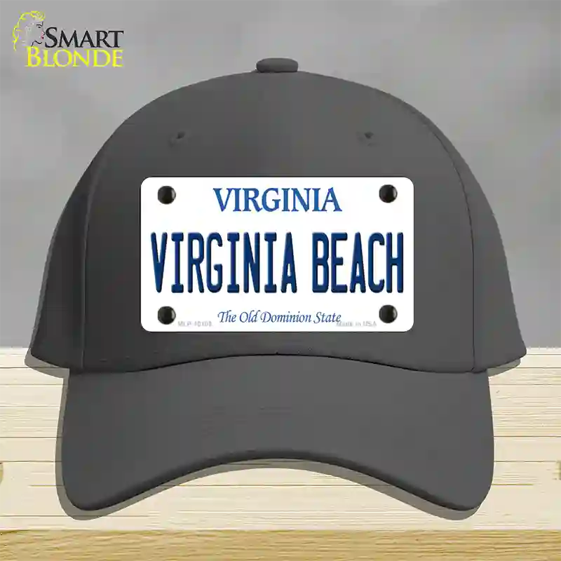 Virginia Beach Virginia Novelty License Plate Hat Cotton / Charcoal