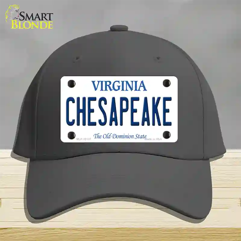 Chesapeake Virginia Novelty License Plate Hat Cotton / Charcoal