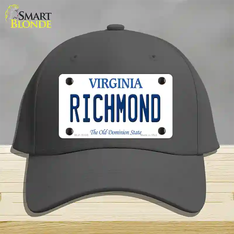 Richmond Virginia Novelty License Plate Hat Cotton / Charcoal