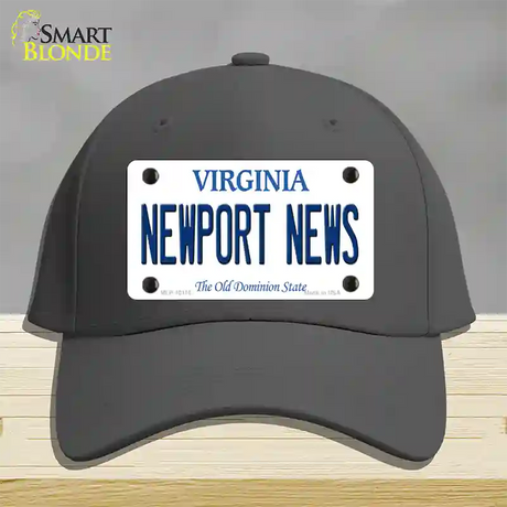 Newport News Virginia Novelty License Plate Hat Cotton / Charcoal