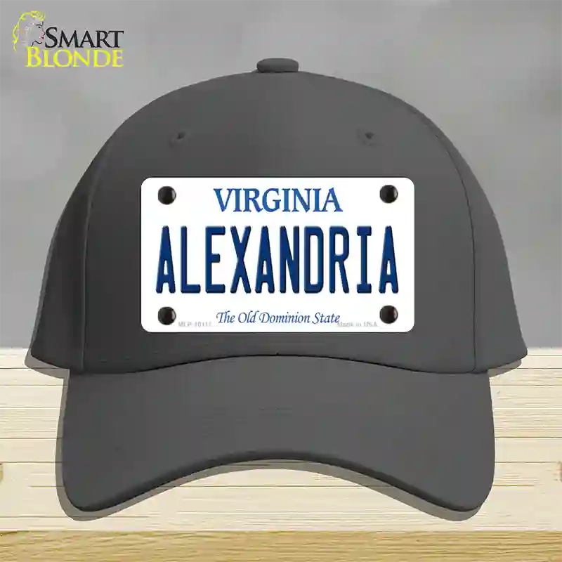 Alexandria Virginia Novelty License Plate Hat Cotton / Charcoal