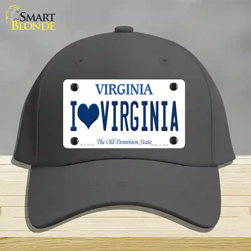 I Love Virginia Novelty License Plate Hat Cotton / Charcoal