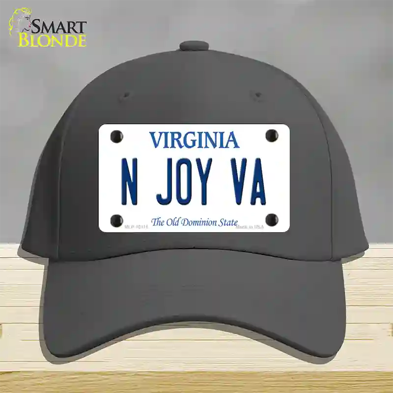 N Joy VA Virginia Novelty License Plate Hat Cotton / Charcoal